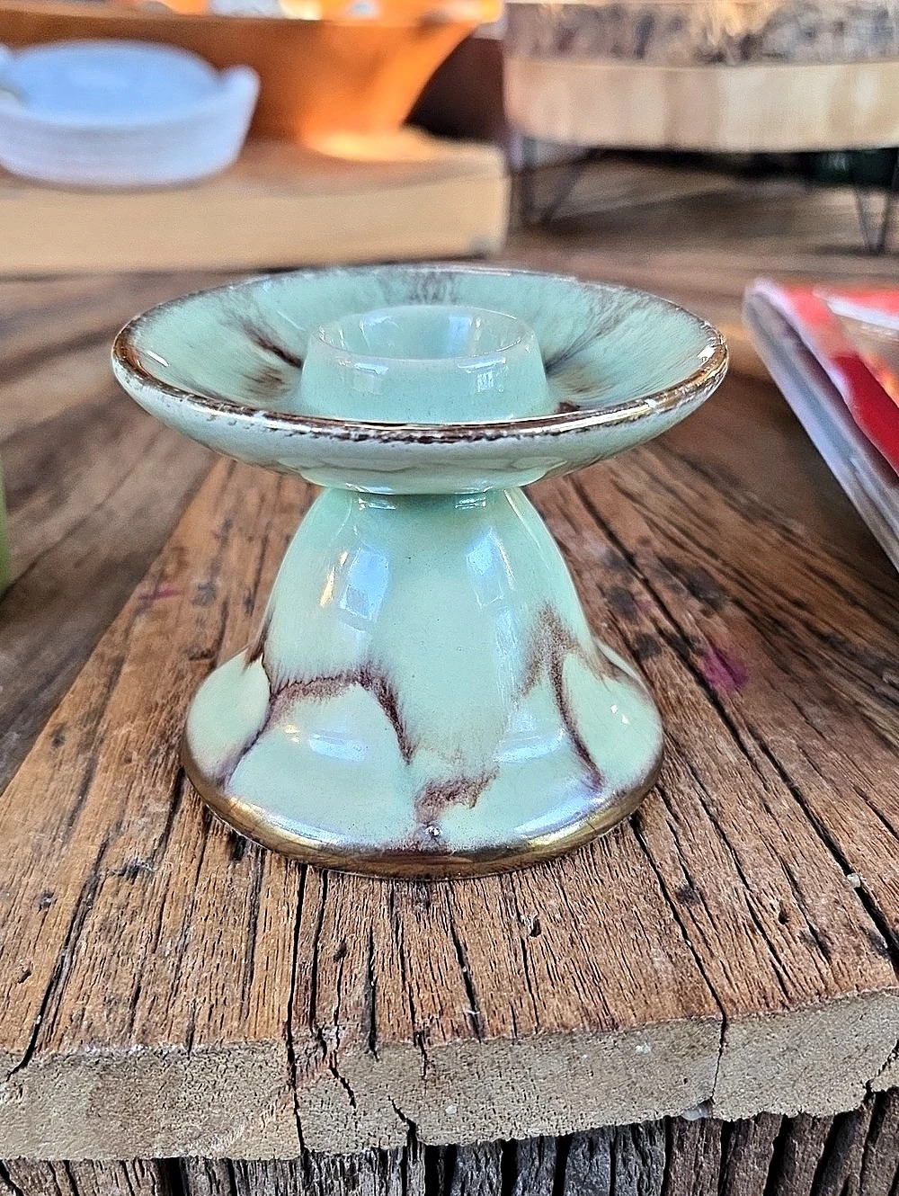 Vintage Mid Century West German Pottery Ceramic Candlestick Holder 801